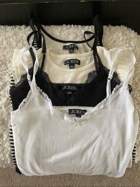 J. Crew Camisole/Tank Set - White, Black, Cream